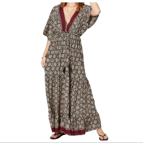 Last one! Bohemian Caftan Style V neck beautiful maxi dress - Picture 3 of 3